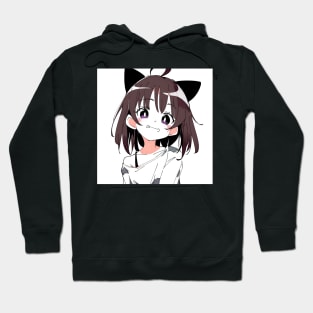 Cat Girl Retro 1990s Style Hoodie